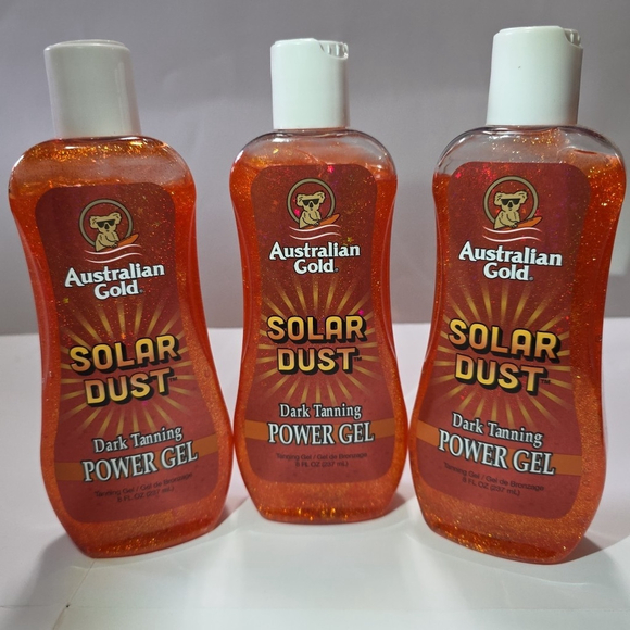 3 Australian Gold Solar Dust Dark Tanning Power Gel Glitter Tan Lotion - Picture 3 of 4
